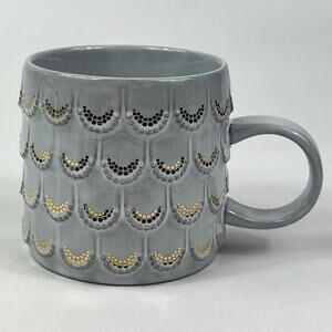 Starbucks 2016 Mermaid Scales Mug Gray 10oz Anniversary Collection Ceramic Cup